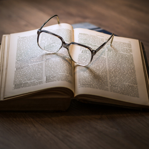 Generic Picture of Open Book and Glasses